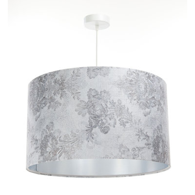 1 - Light Silver Drum Pendant