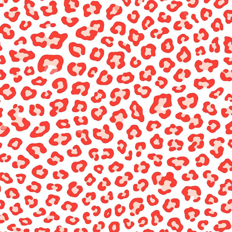 Couvertures à motif léopard, 50in W x 60in H, Moyen rouge blanc