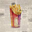 Toile frites de style rétro | Décoration gastronomique
