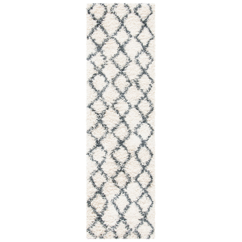 Minna Shag 600 Performance Geometric Rug, Runner 2'2" x 8'