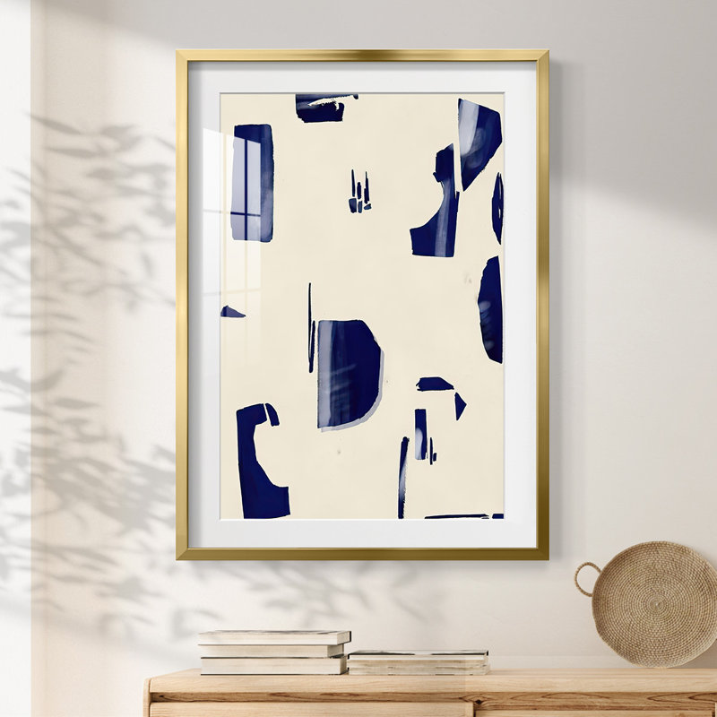 «Fragment Abstraction II», impression encadrée, H 25,5 po x l 17,5 po, Doré
