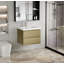 Meuble-lavabo flottant 30 po avec lavabo, meuble-lavabo mural moderne avec lavabo en résine et tiroirs à fermeture en douceur