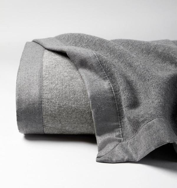Nerino Hand Woven Blanket, Gray/Light Gray, Full/Queen
