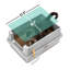 Xxl Stainless Steel Sifting Litter Box For Pine Pellet With Lid