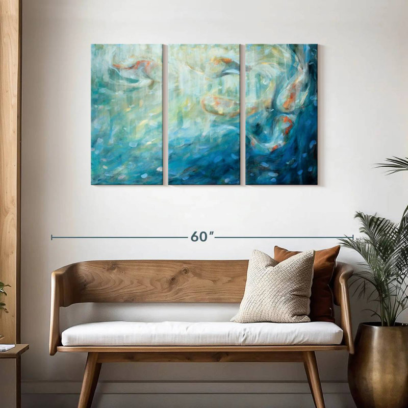 Brampt Playing Koi, 28" H x 45" W