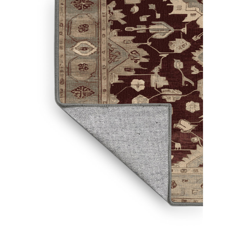 Tapis gris lavable à la machine, Rectangle 2 pi x 3 pi