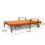 Double chaise longue de patio avec coussin-888757820