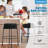 Modern Bar Stools Set of 2 with Round Soft Padded Boucle Backless Seat and Metal Base,-112917392