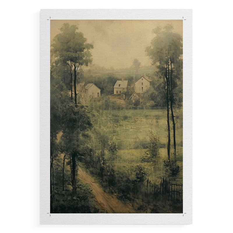 Paysage rétro Lxxxix - impression sur toile seulement - non encadrée, H 48 po x l 32 po