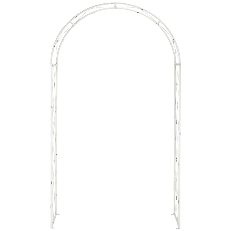 Tonnelle en fer l 15,7 po x P 54,3 po, Blanc antique
