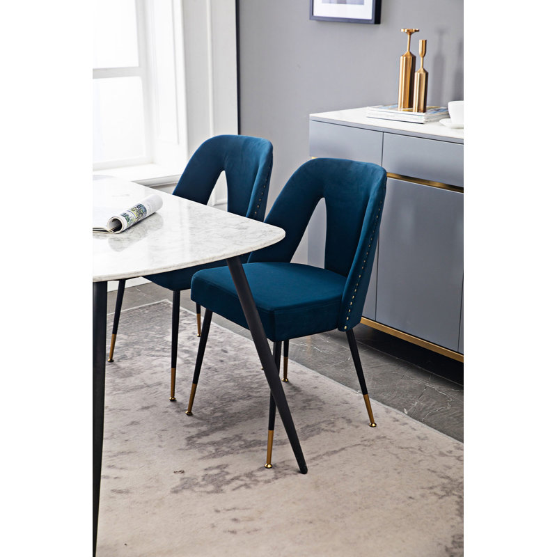 Chaise d'appoint Maril, Bleu