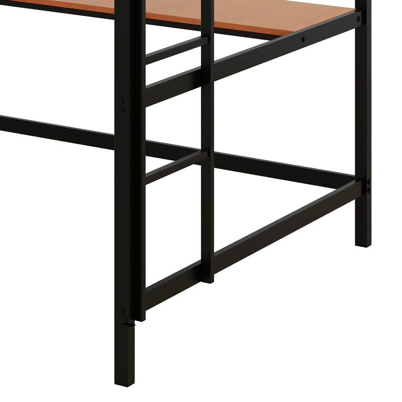 Lit mezzanine enfants aires, Noir, Lit double