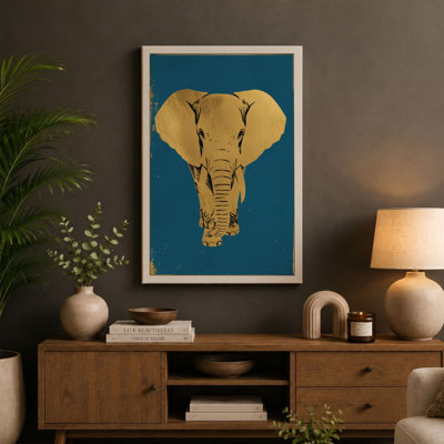 Elephant Frontispiece Vintage - Wrapped Canvas