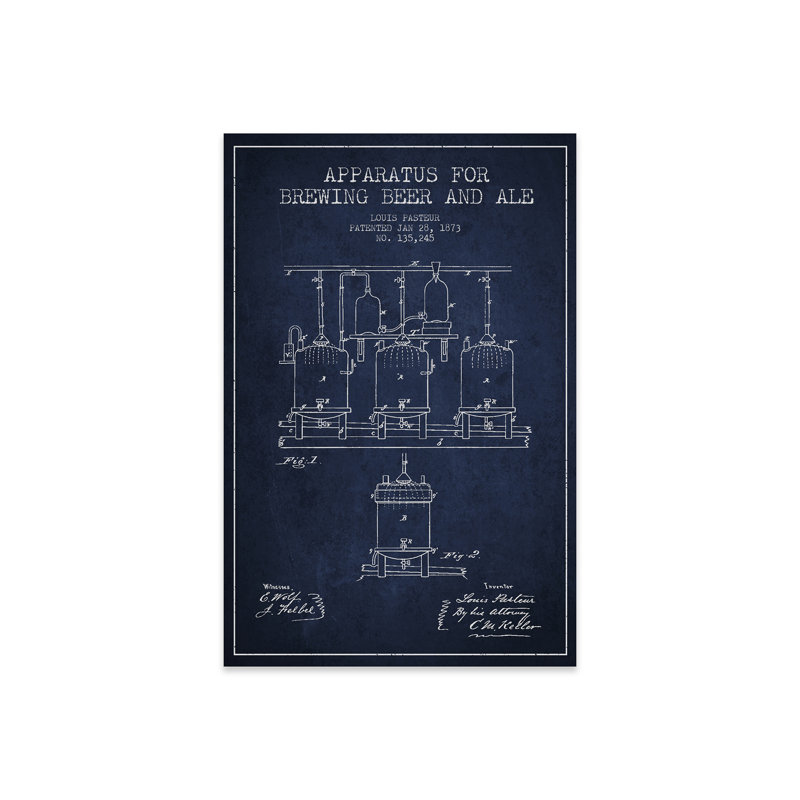 Ale Apparatus, bleu marine, brevet bleu