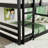 Space-saving Detachable Triple Twin Rubber-wood Bunk Bed-1516473358