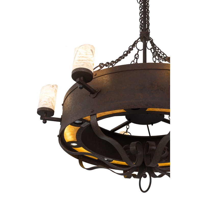 Lustre tambour à 6 lumières DEL Parnella