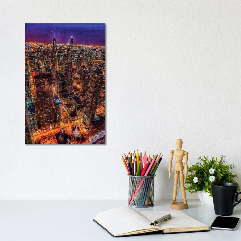 Chicago Flight 1 Piece Wrapped Canvas Wall Art, 20.32 cm H x 30.48 cm W