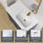 42 Inch Solid Surface Bathroom Vanity Top with Right SIde Integrated Sink, Bright White 2" Thick Modern Countertop, 1.38" Rear Backsplash, Smooth Edge Design, Waterproof & Easy Install