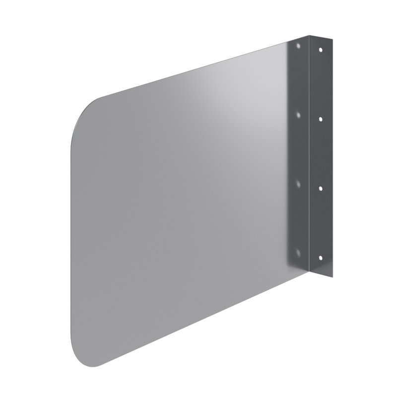 Garde-boue mural en acier inoxydable 18 po x 12 po