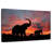 Elephant Silhouette Sunset-107502753