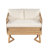 Vincent Outdoor 2-Piece Acacia Wood Conversation Set With Cushions