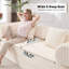 Canapé-lit modulaire en velours côtelé Boneless, convertible avec assise profonde et coussins moelleux-68968376-68968379