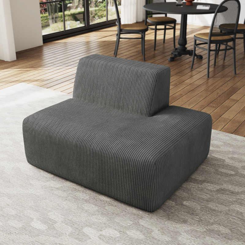 128.8Cm Wide Side Chair, Grey