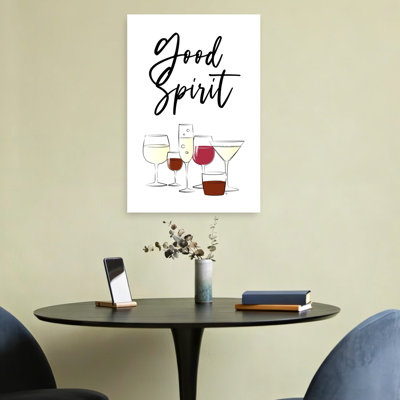 Good Spirit Beverages Contemporary Wall Art Print by Martina - Wrapped Canvas Print