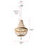 Heald 4-Light Beads White/Brown Finish Dimmable Pendant Light Fixtures