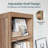 Patrick 5-Tier Modern Wood Bookcase with Adjustable Shelves-2130083552
