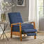 Fauteuil inclinable manuel en tissu et bois