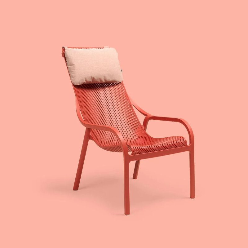 Net Lounge Headrest Pillow, Rosa Quarzo