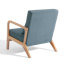 Jyrin Mid Century Upholstered Blue Corduroy Solid Wood Accent Chair with an Extra Pillow-1662300182-1662300181