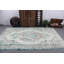Grand tapis turc en laine vert tissé à la main, parfait pour rehausser l'esthétique de votre salon