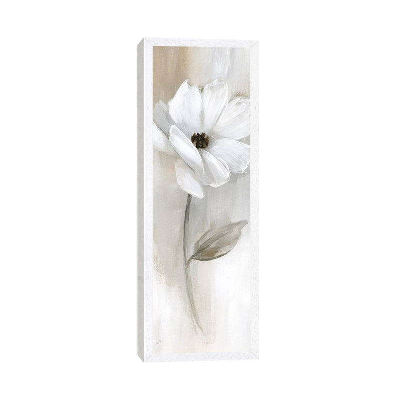 Sheer Elegance I by Nan - Panoramic Painting on Canvas, White Framed, 30.48 cm H x 91.44 cm W