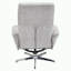 Fauteuil inclinable pivotant en chenille avec repose-pieds, conception ergonomique pour un confort et une détente ultimes à la maison ou au bureau