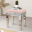 Mikayil Glass Mirrored Accent Stool Diamonds Vanity Stool-609937803