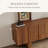 Mid-Century Modern 71" Walnut TV Stand with Storage, Retro Media Console with Drawers & Cabinets for Living Room-892015137
