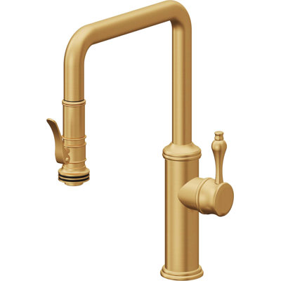 Davoli Pull-Down Kitchen Faucet with Squeeze Sprayer - Quad Spout