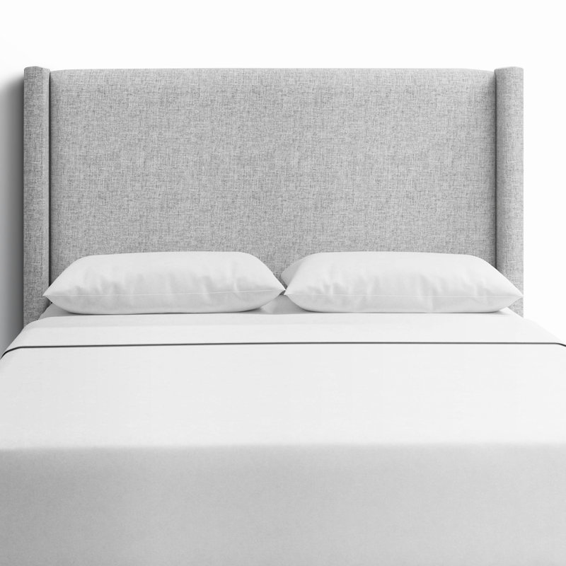 Hanson Upholstered Headboard, Queen, Zuma Pumice Textured Linen