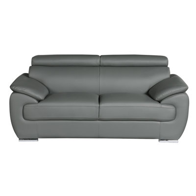 Causeuse en cuir véritable