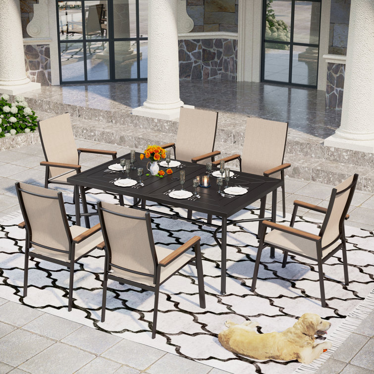 Argyri Rectangular 6 - Person 64" Long Dining Set