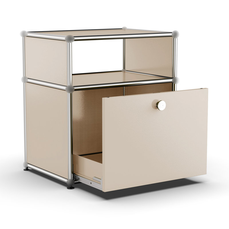 Storage Bedside Table With Drawer Sideboard File Cabinet Dining Cabinet Shelf Bookcase, Light Brown