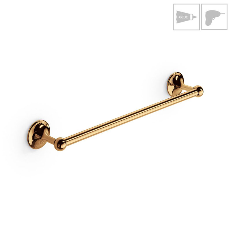 Venessia 1 Wall Mounted Towel Bar, Polished Gold