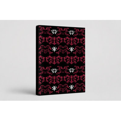 Black & Burgundy Baroque — National Football Teams Canvas Wall Art