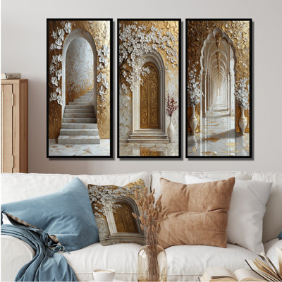 Istanbul White Sultans Palace I - Istanbul Canvas Prints Collection 3 Pieces