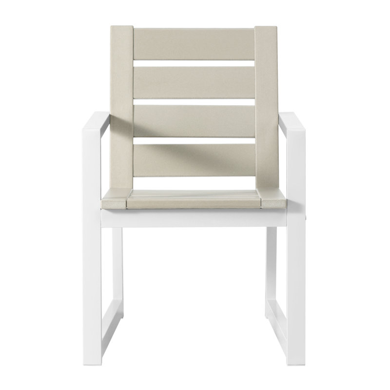 Chaise avec accoudoirs pour l'extérieur, Beige