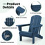 Chaise Adirondack pliable en PEHD Clitheroe-879525381