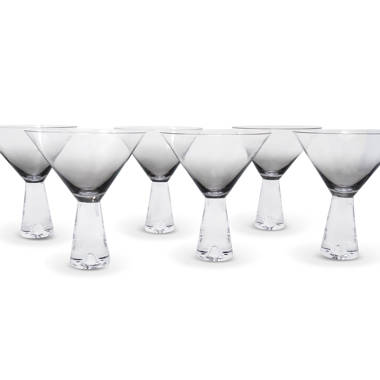 LEMONSODA Stemless Martini Glasses - Double Walled Design - Drink Suspended  in Air - 8 oz - Set of 4