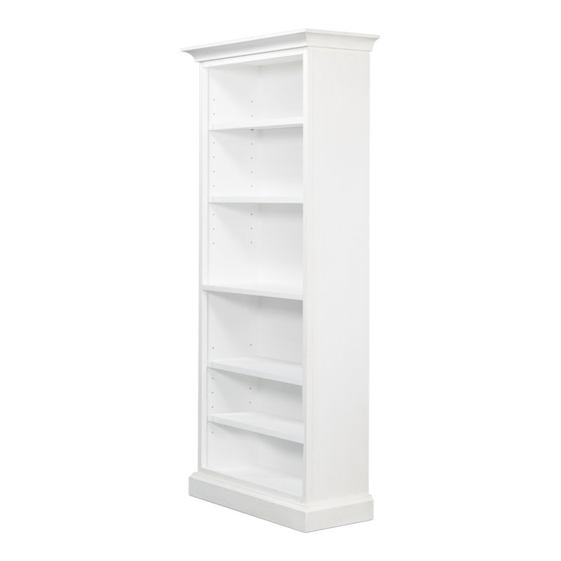Solid Wood Bookcase, White